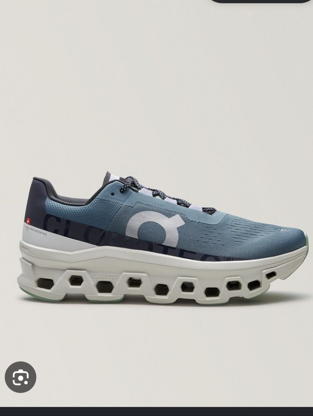 On Cloud Running Women's Shoes in Light Blue and Gray